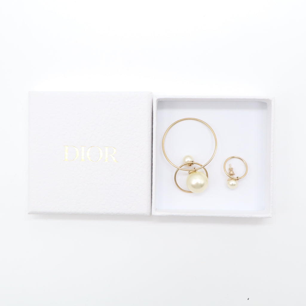 Christian Dior La Petite Tribale Hoop Pearl Earrings W21591