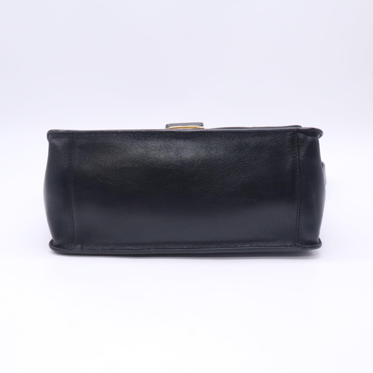 Fendi Agnello Old Shine Large Kan U Shoulder Bag Black twins LDJ5807