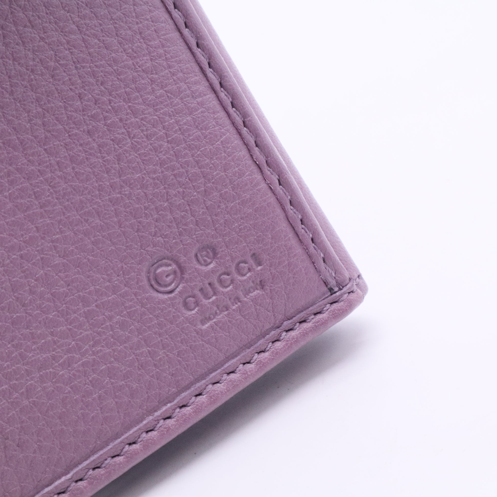 GUCCI Leather Continental Bifold Long Wallet Twins