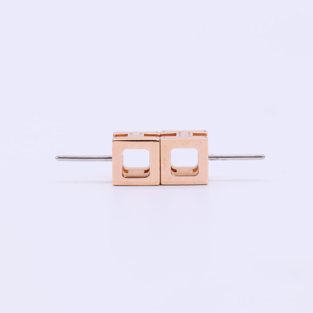 Hermes Cage d'H H Cube Stud Earrings W21821