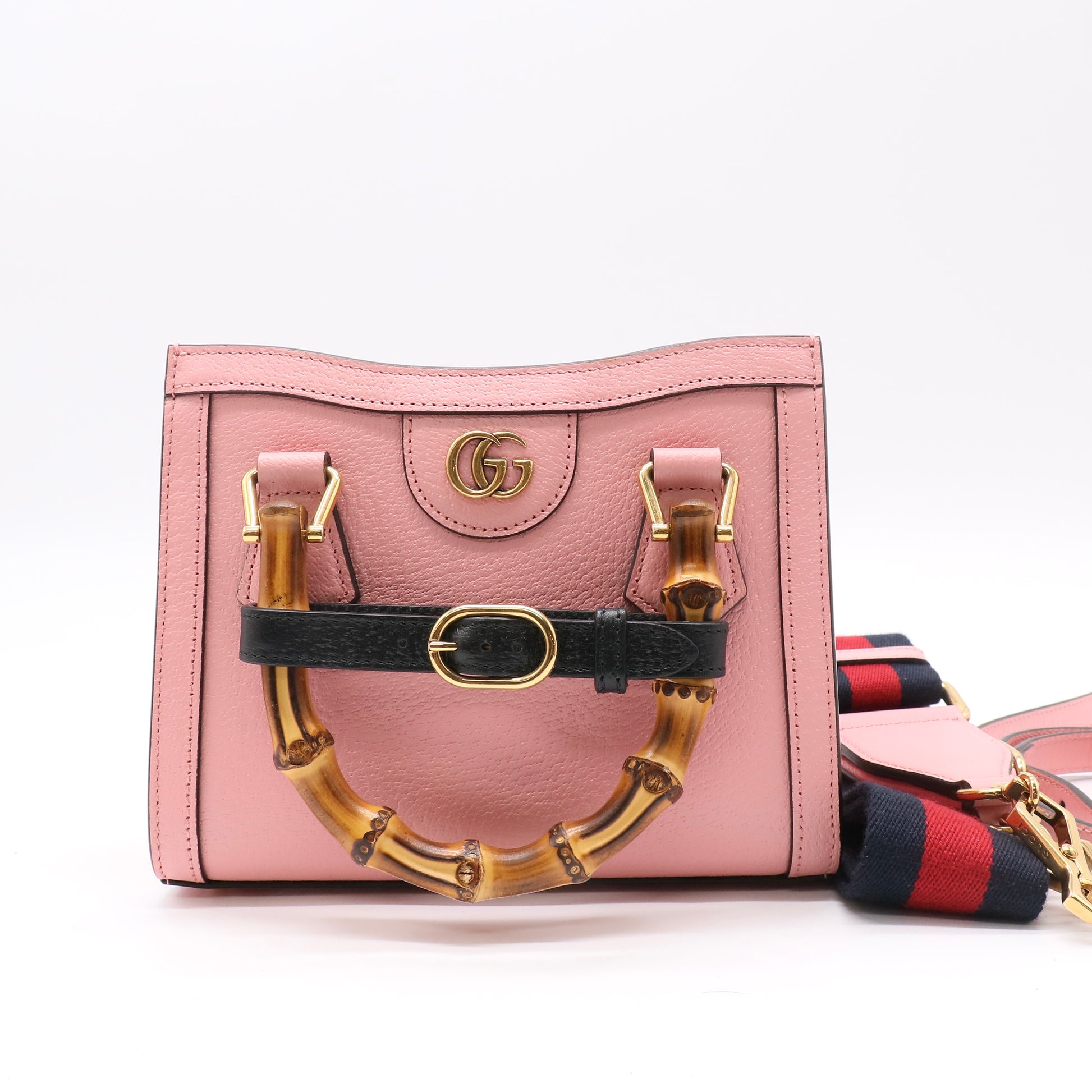 Gucci Diana NM Bamboo Handle Tote Leather Mini twins LDJ5026
