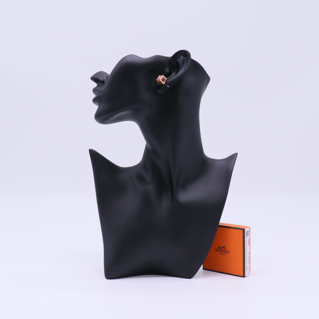 Hermes Cage d'H H Cube Stud Earrings W21821