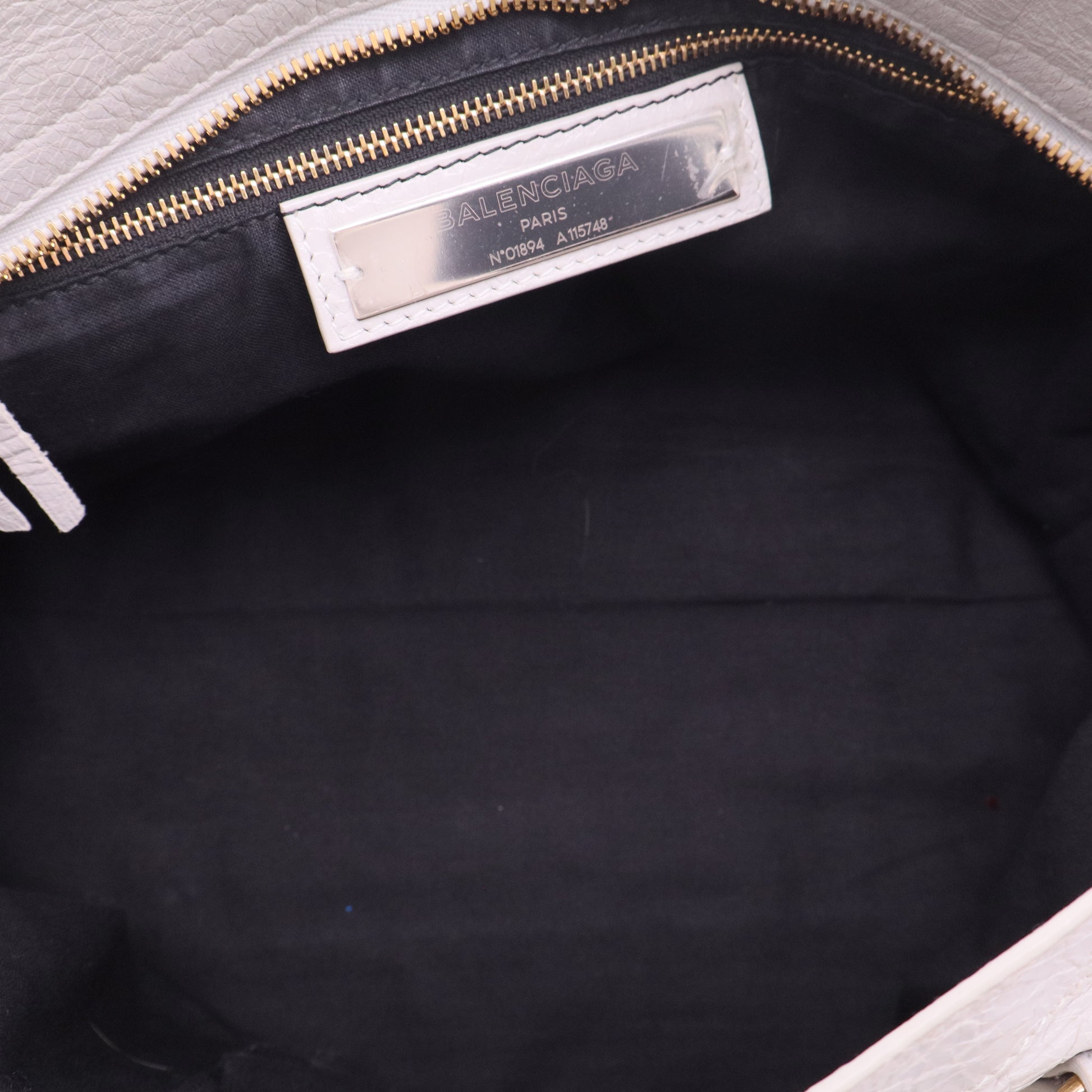 City Classic Metallic Edge Bag Leather Medium twins