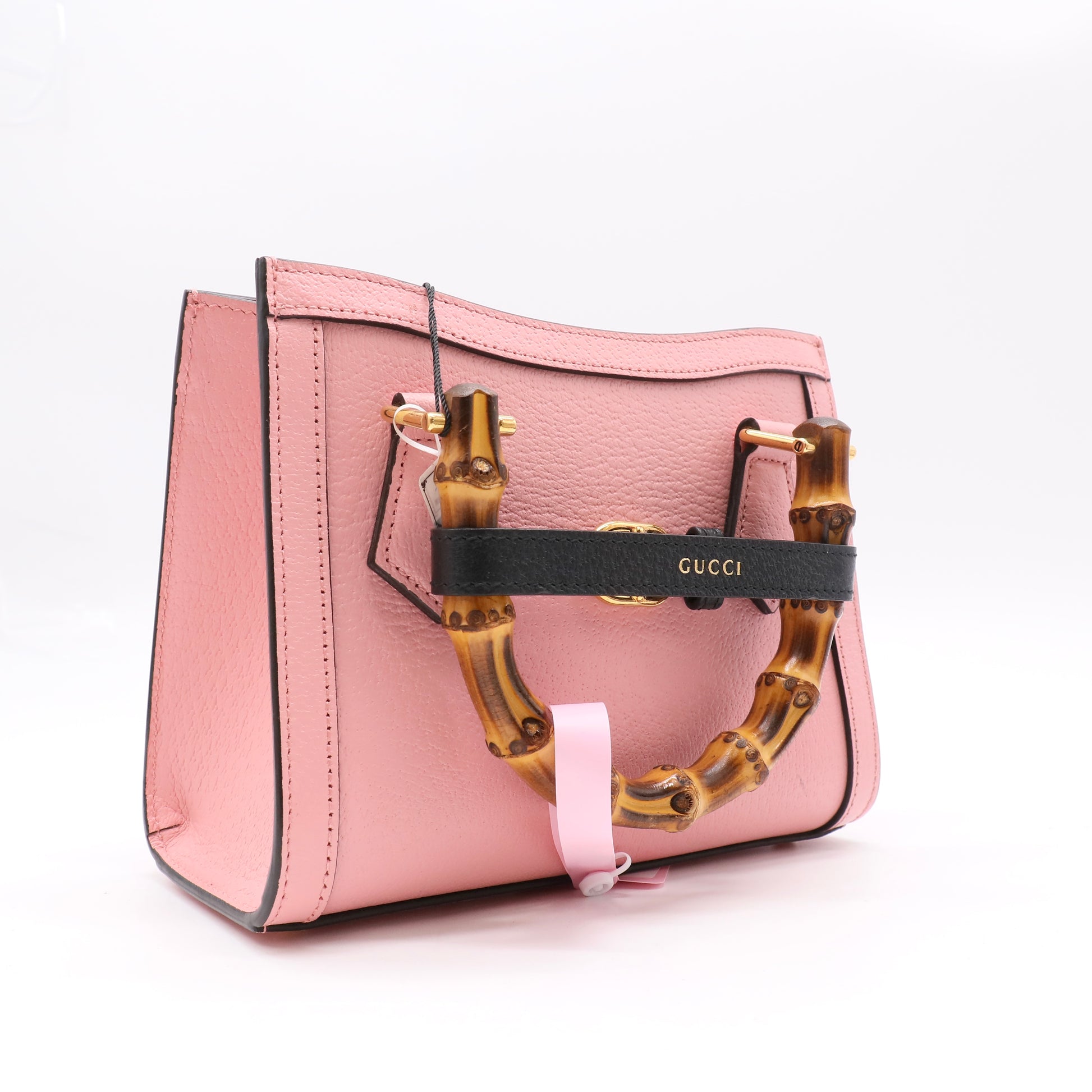 Gucci Diana NM Bamboo Handle Tote Leather Mini twins LDJ5026