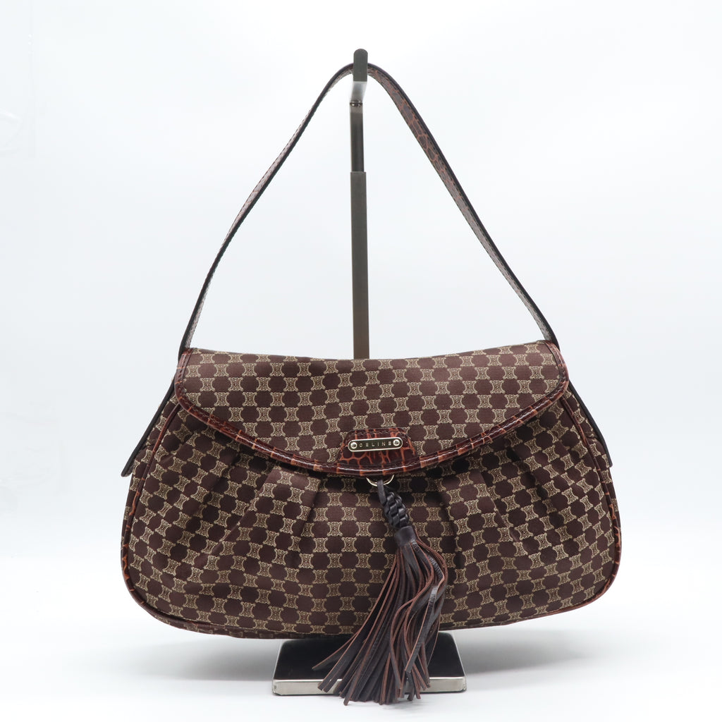 Celine Macadam Canvas Tassel Shoulder Bag B22361