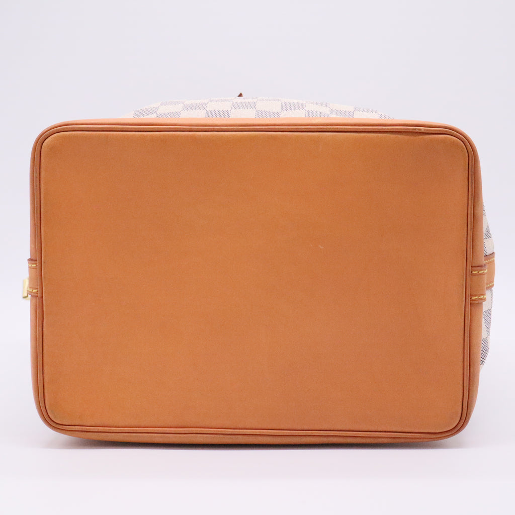 Damier White Azur Noe Shoulder Bag