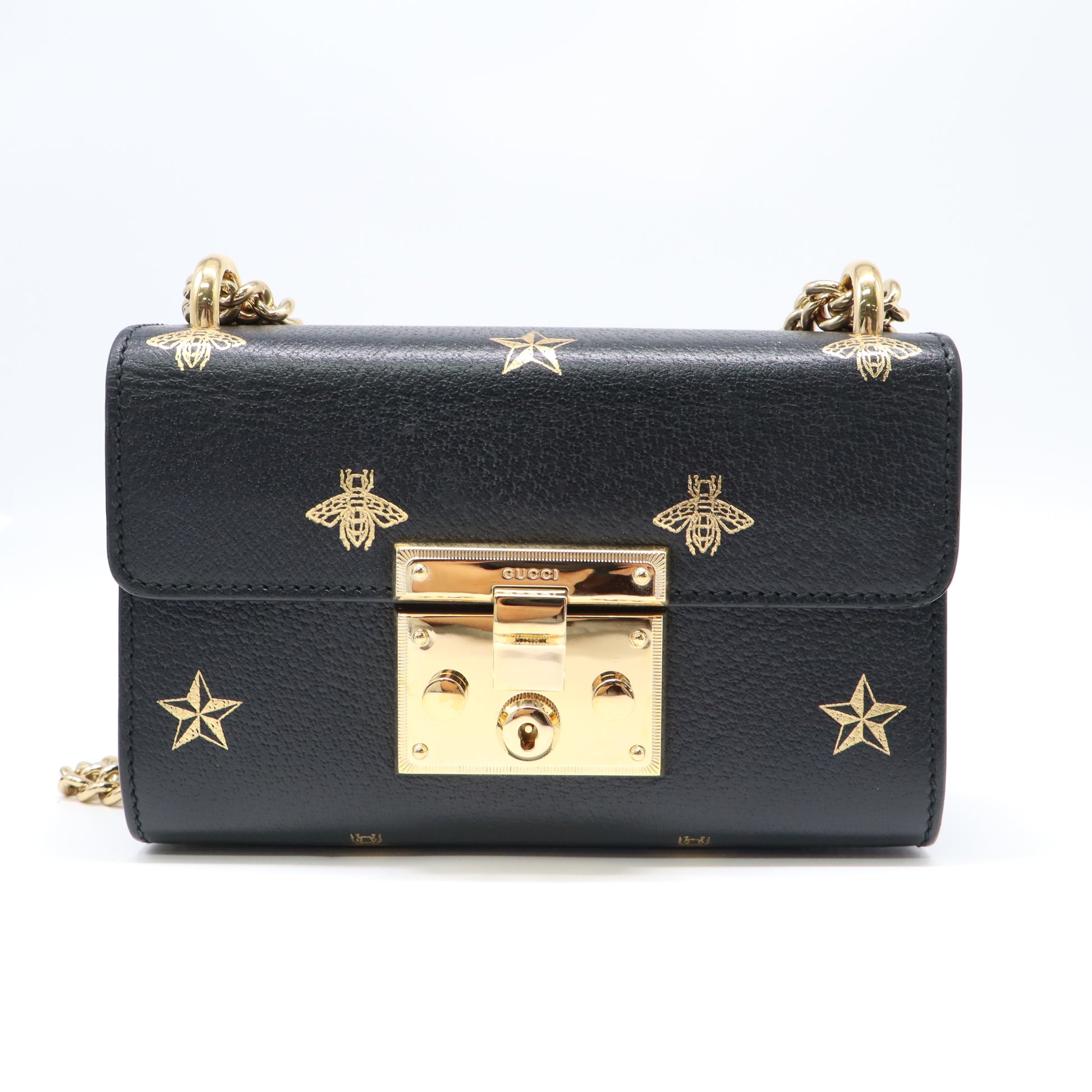 Padlock Shoulder Bag Printed Leather Small B22326