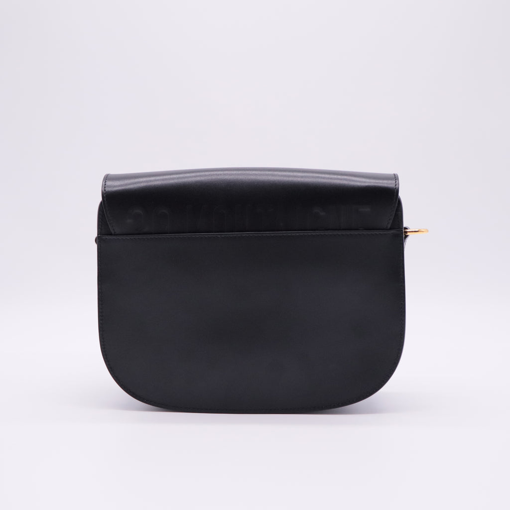 Box Calfskin Medium Bobby Flap Black twins