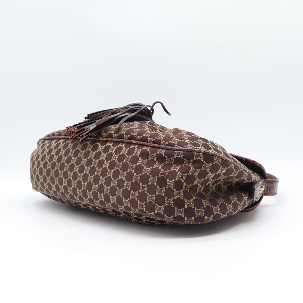 Celine Macadam Canvas Tassel Shoulder Bag B22361