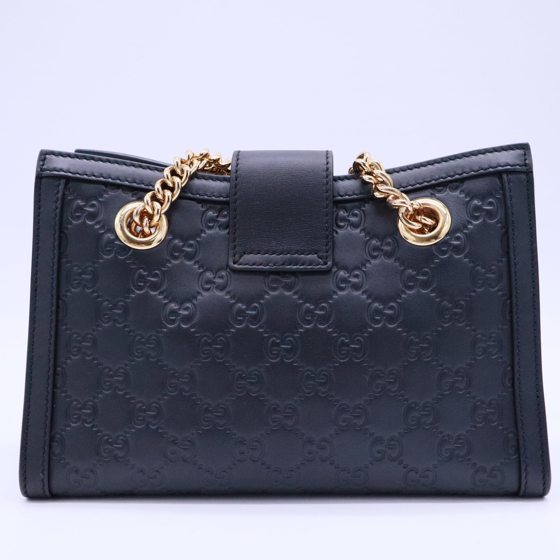 Padlock Chain Tote Guccissima Leather Small