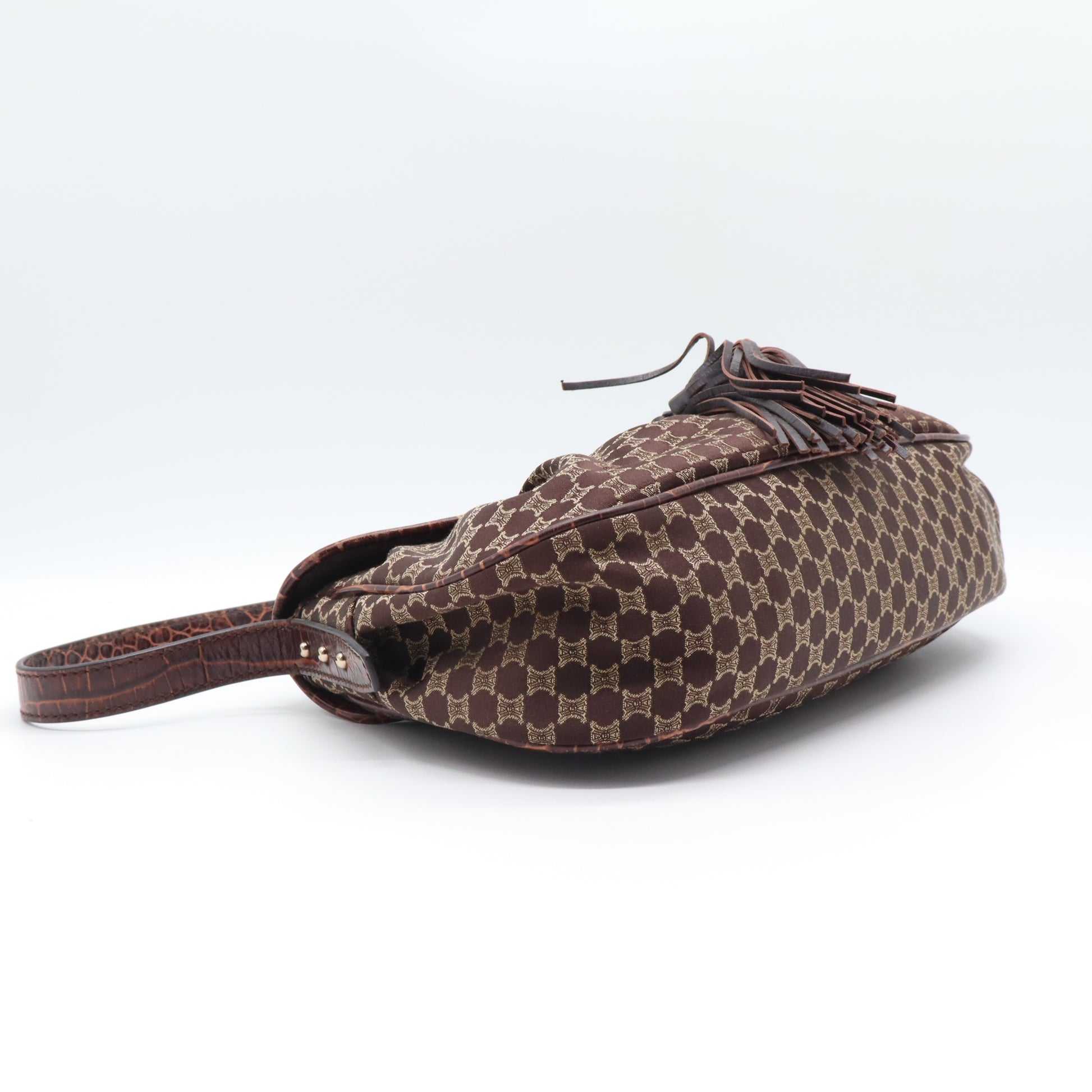 Celine Macadam Canvas Tassel Shoulder Bag B22361