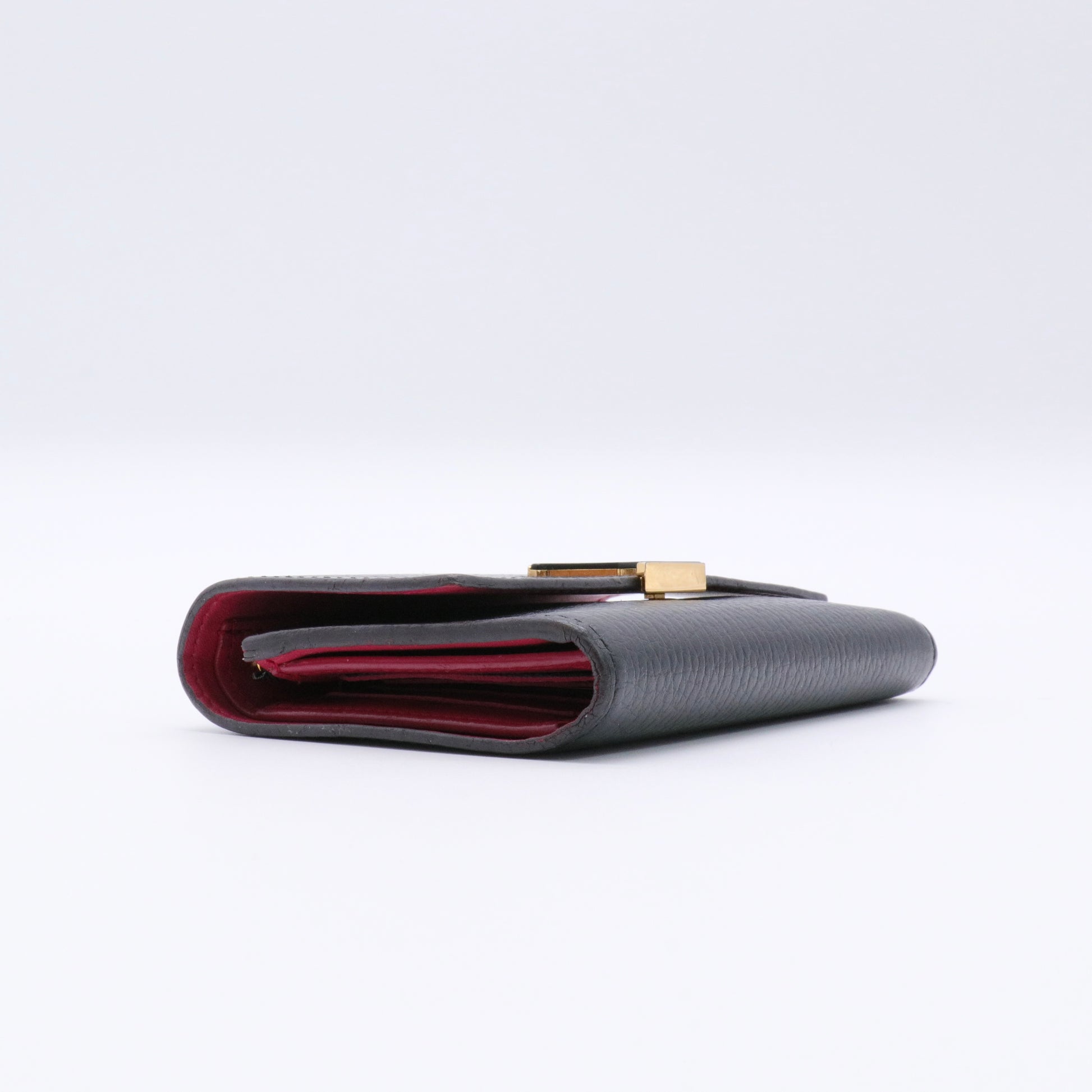 Louis Vuitton Taurillon Leather Capucines Compact Wallet twins