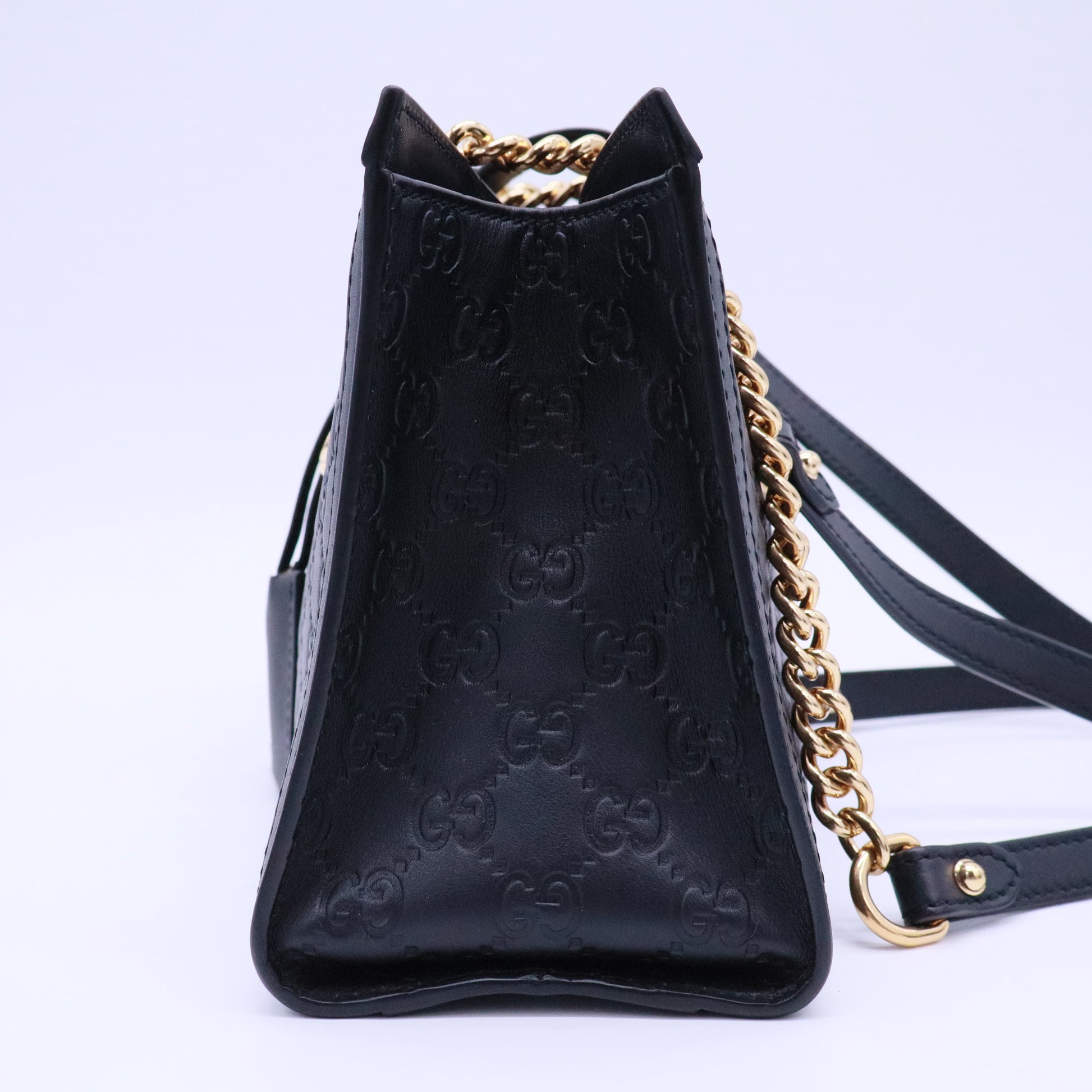 Padlock Chain Tote Guccissima Leather Small