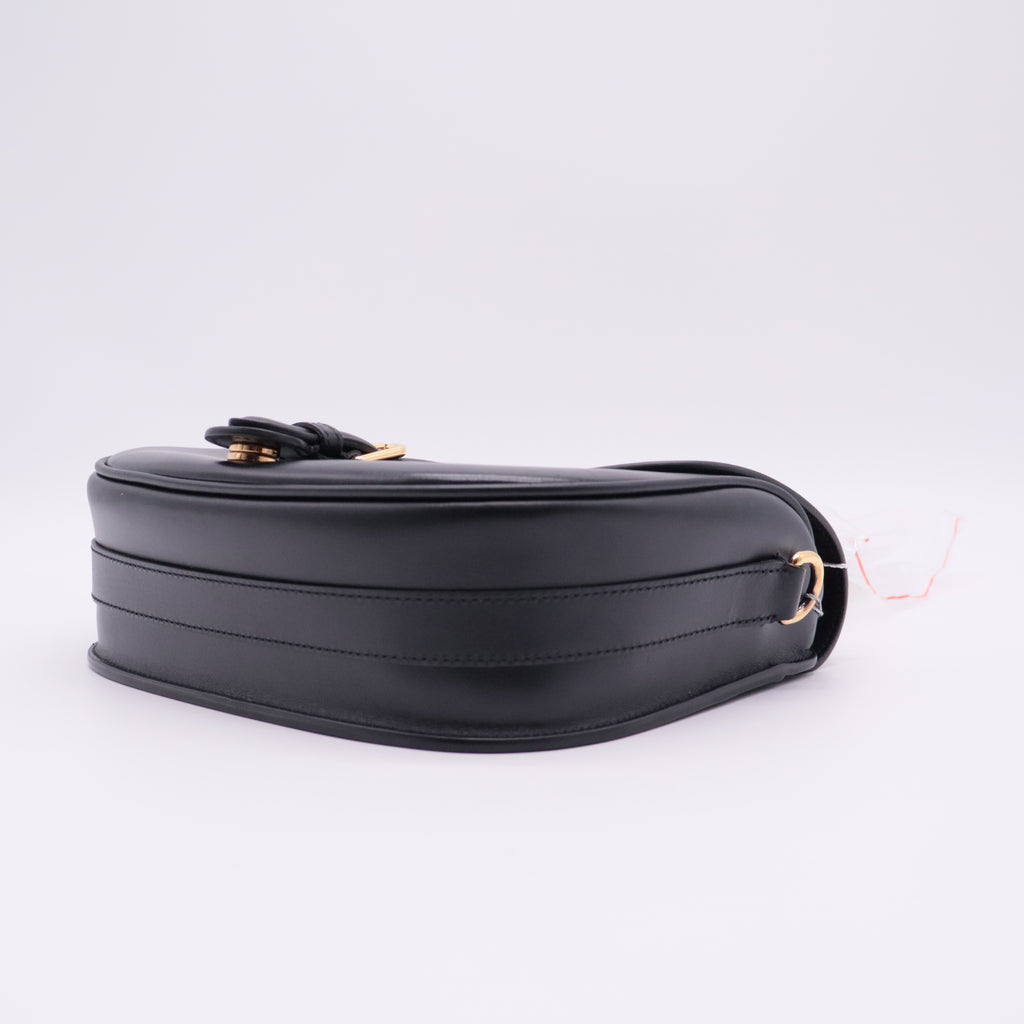 Box Calfskin Medium Bobby Flap Black twins