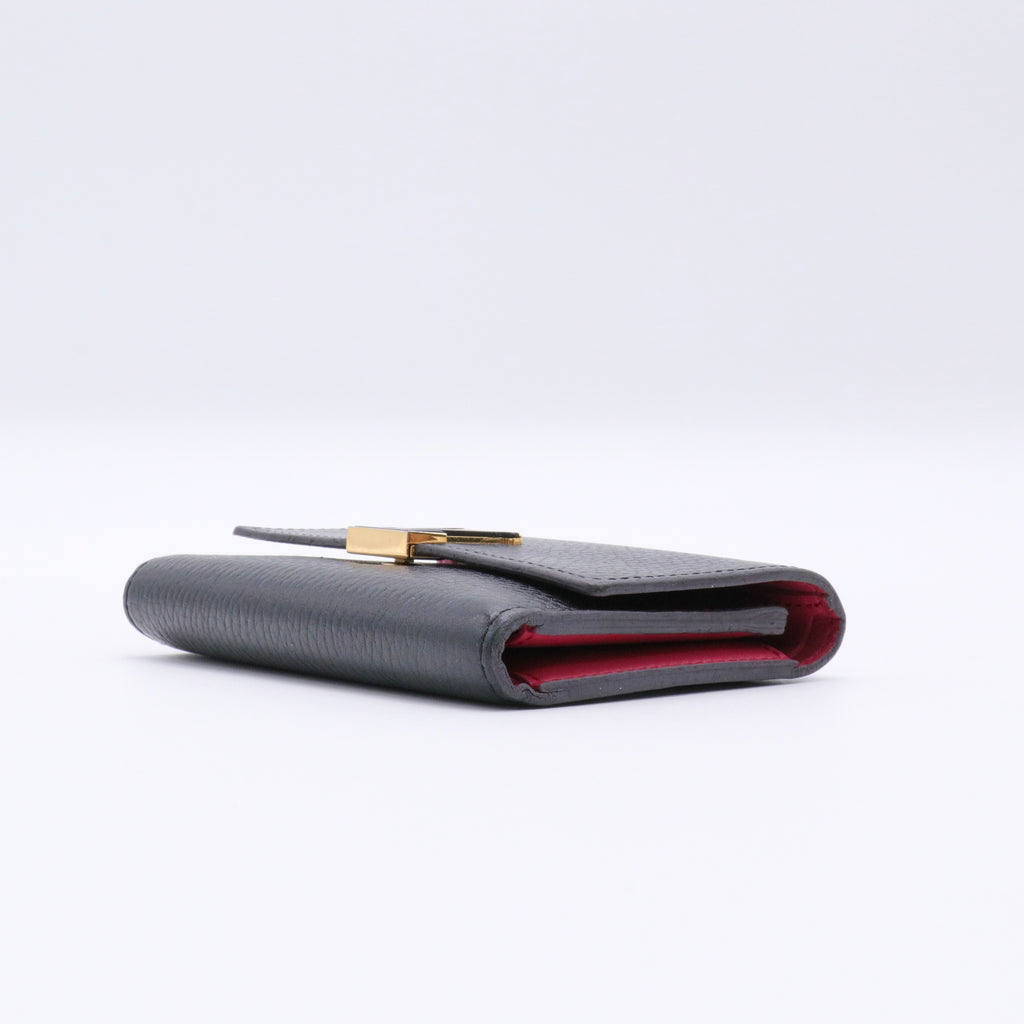 Louis Vuitton Taurillon Leather Capucines Compact Wallet twins