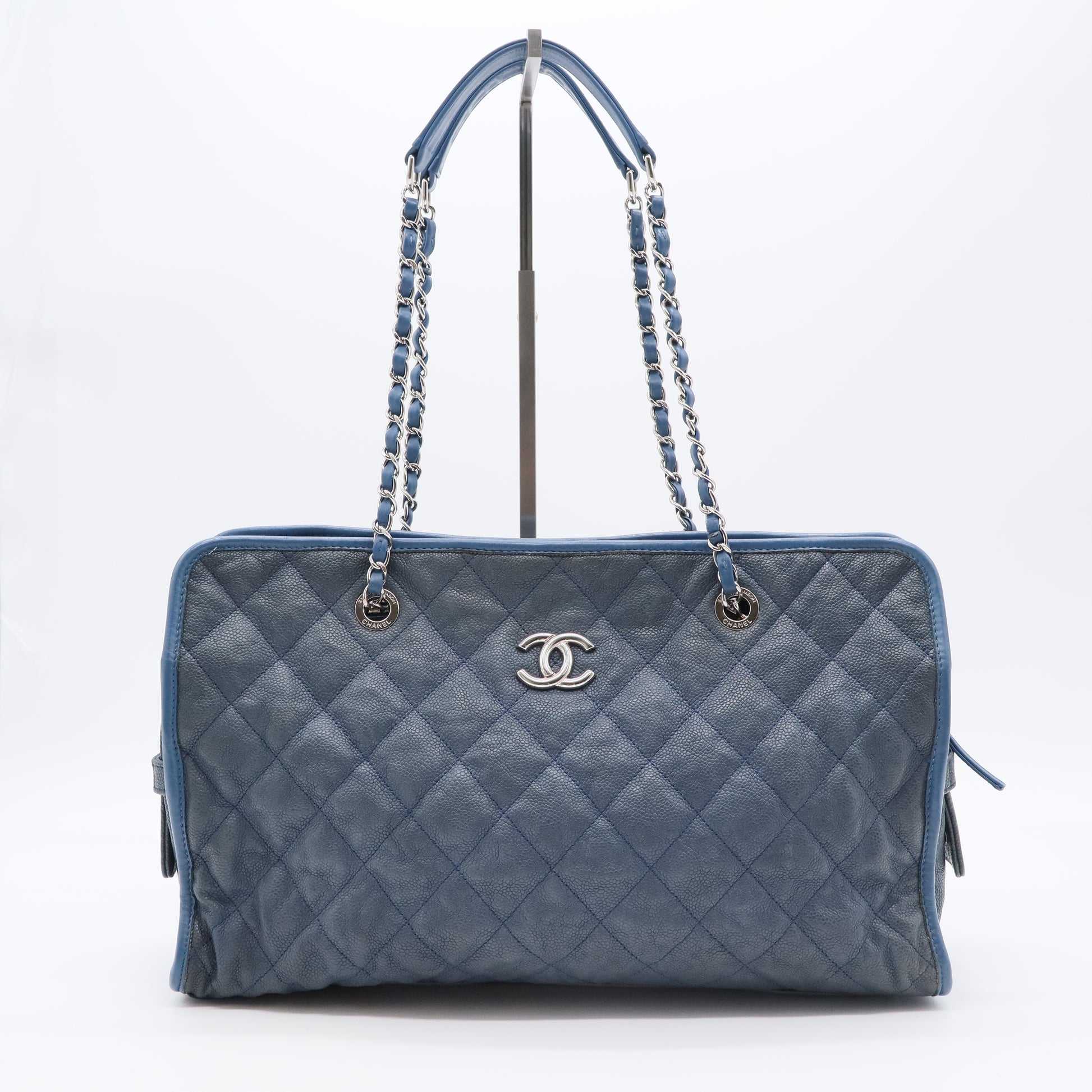 French Riviera Tote Quilted Caviar Large