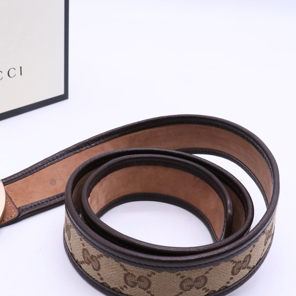 Gucci Monogram Heart Buckle Belt  W20879