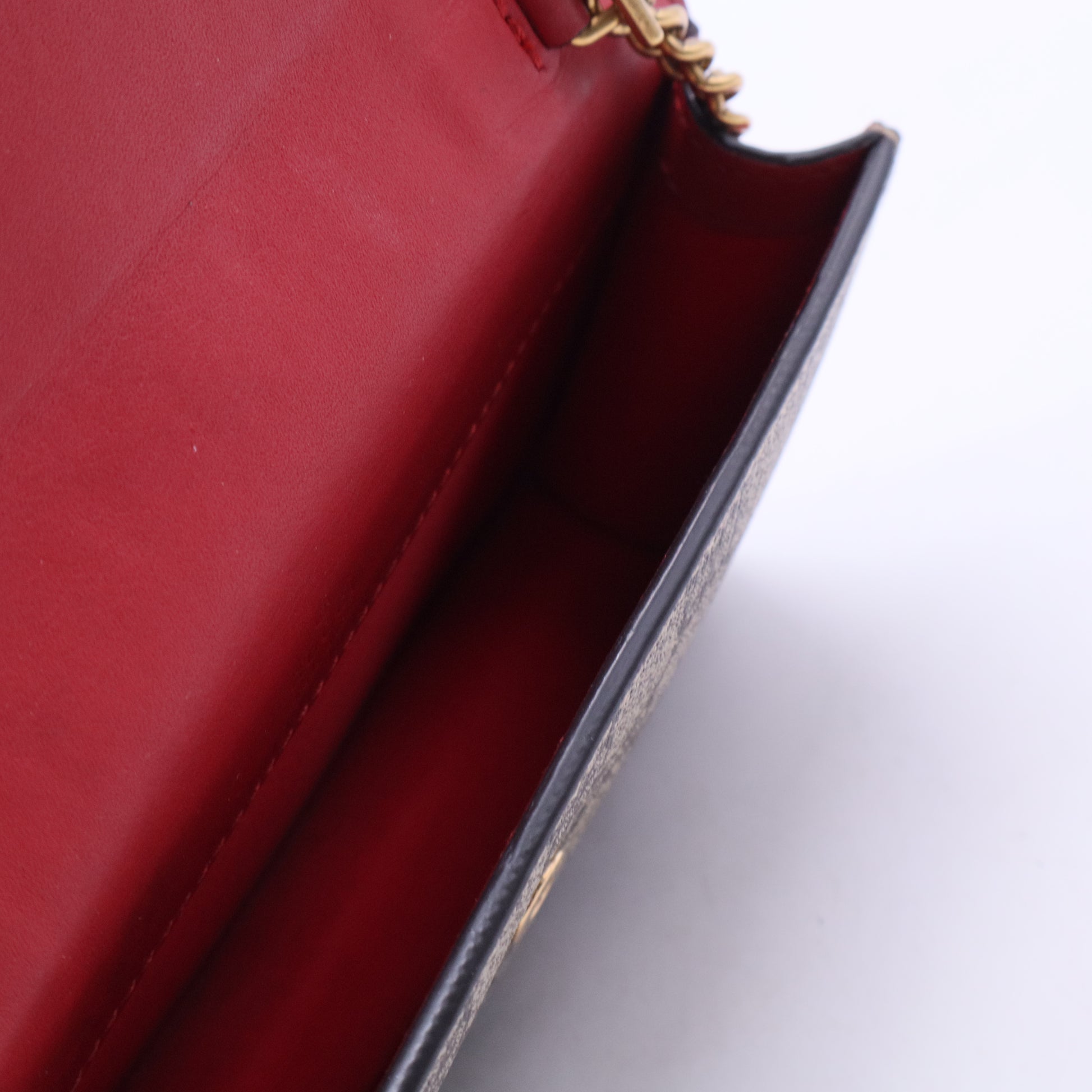 Cherries Wallet on Chain GG Coated Canvas Mini