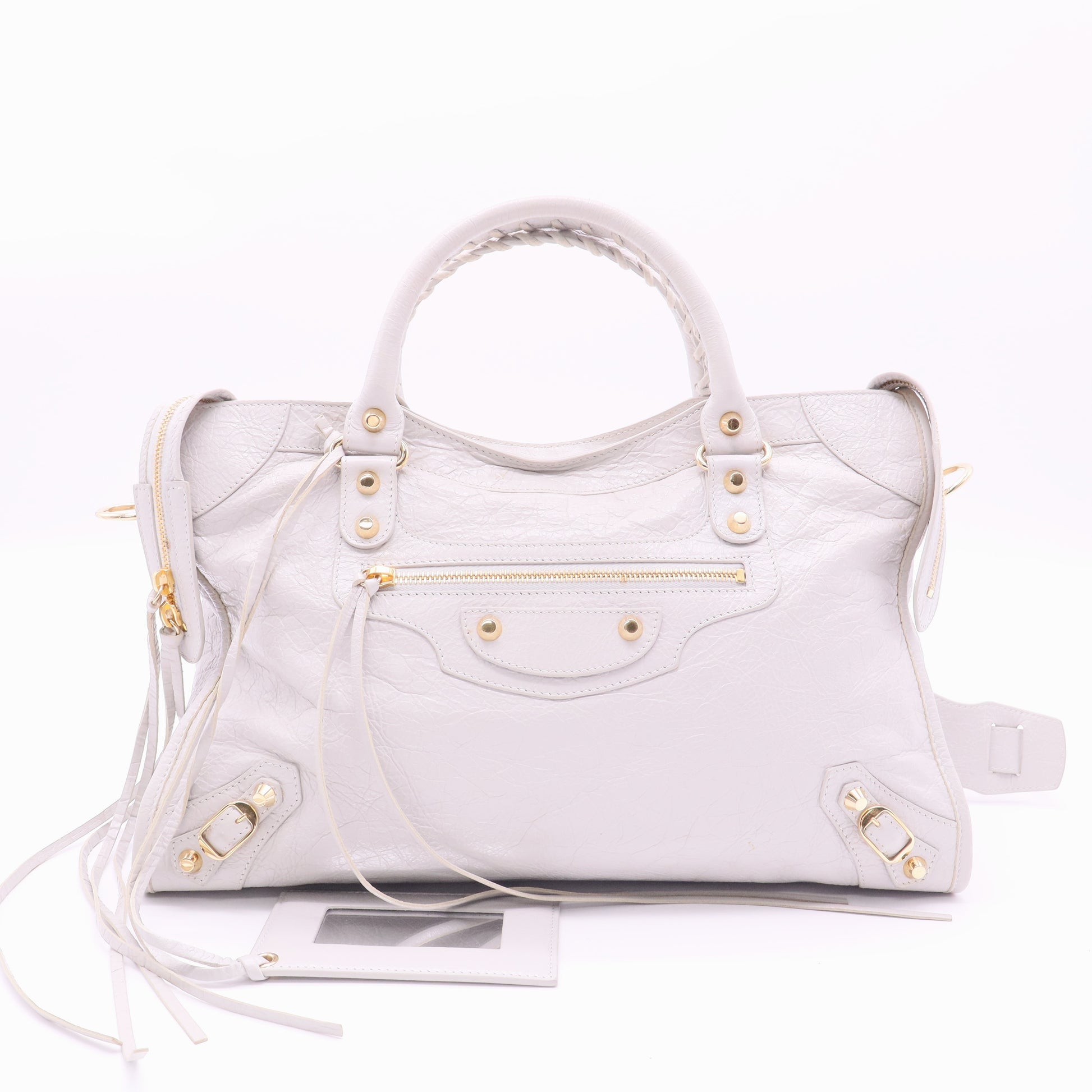 City Classic Metallic Edge Bag Leather Medium twins