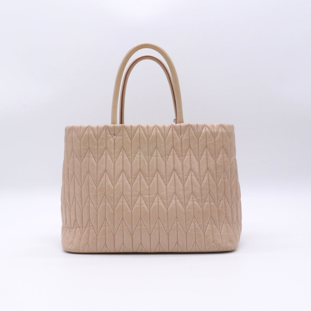 Miu Miu Ribbon Handbag Beige twins