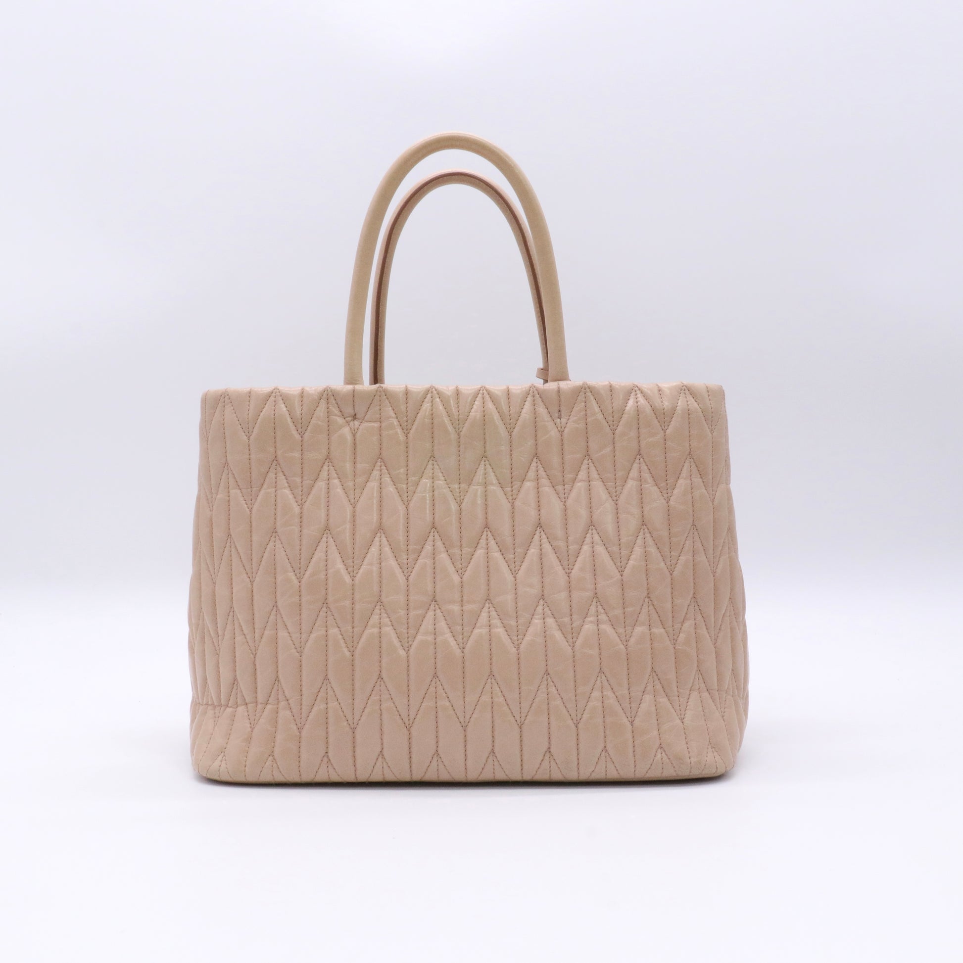 Miu Miu Ribbon Handbag Beige twins