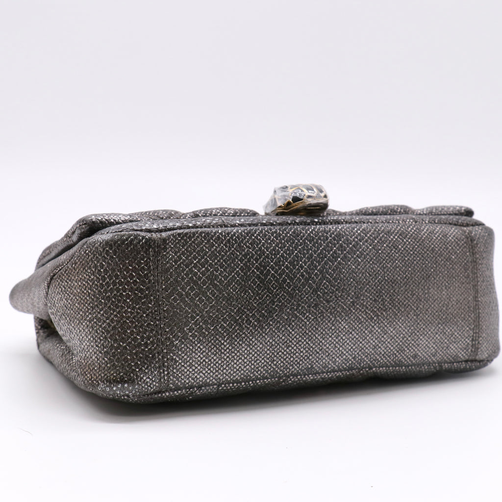 Bvlgari Serpenti Cabochon Shoulder Bag Diagonal Quilted Metallic Karung Small twins LDJ5025