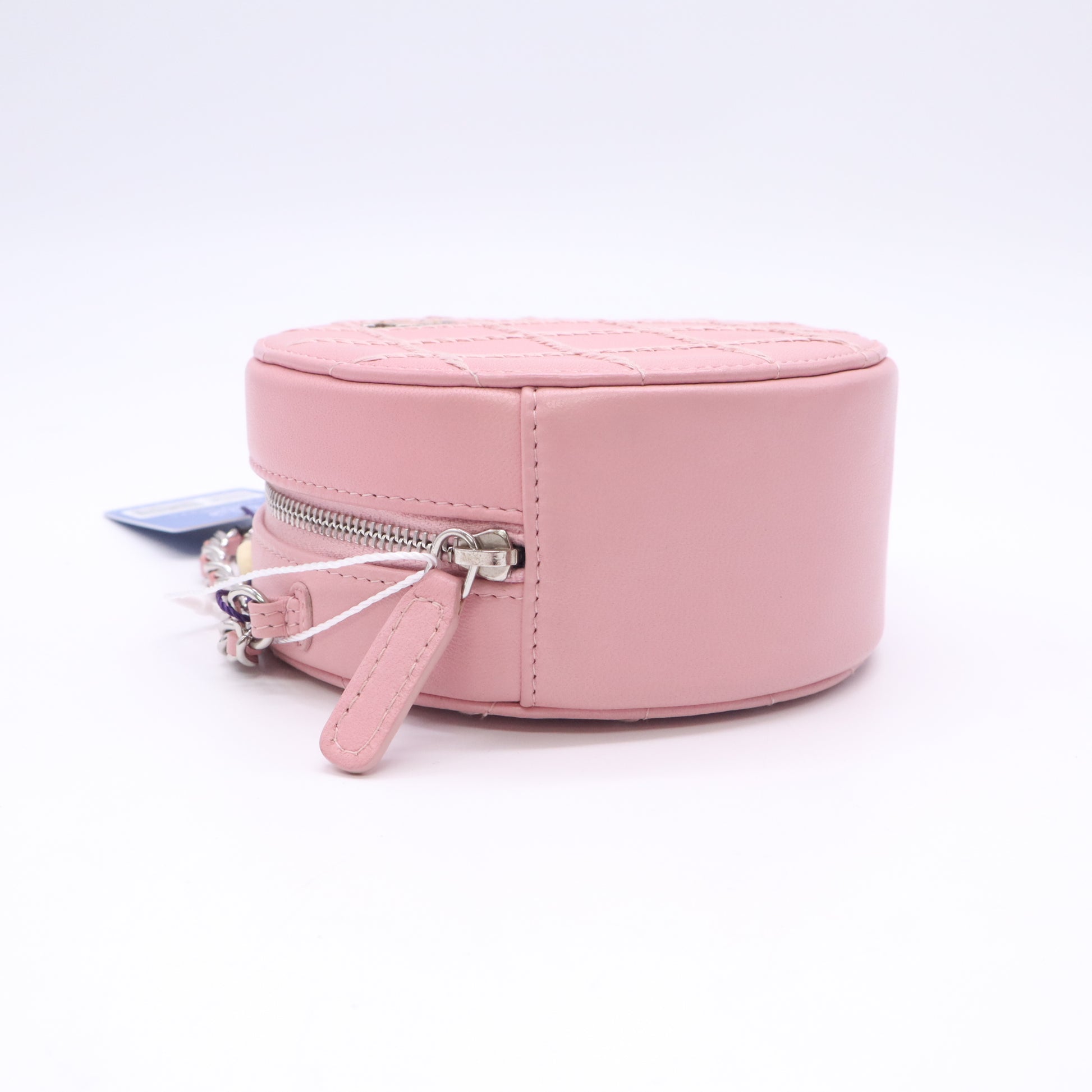 Chanel Caviar Quilted Round Ultra Stitch Vanity With Chain Pink twins LDZ1093