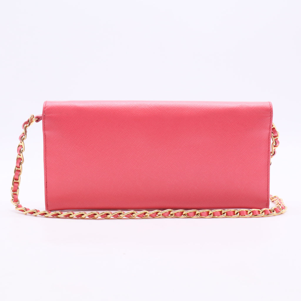Saffiano Leather Clutch