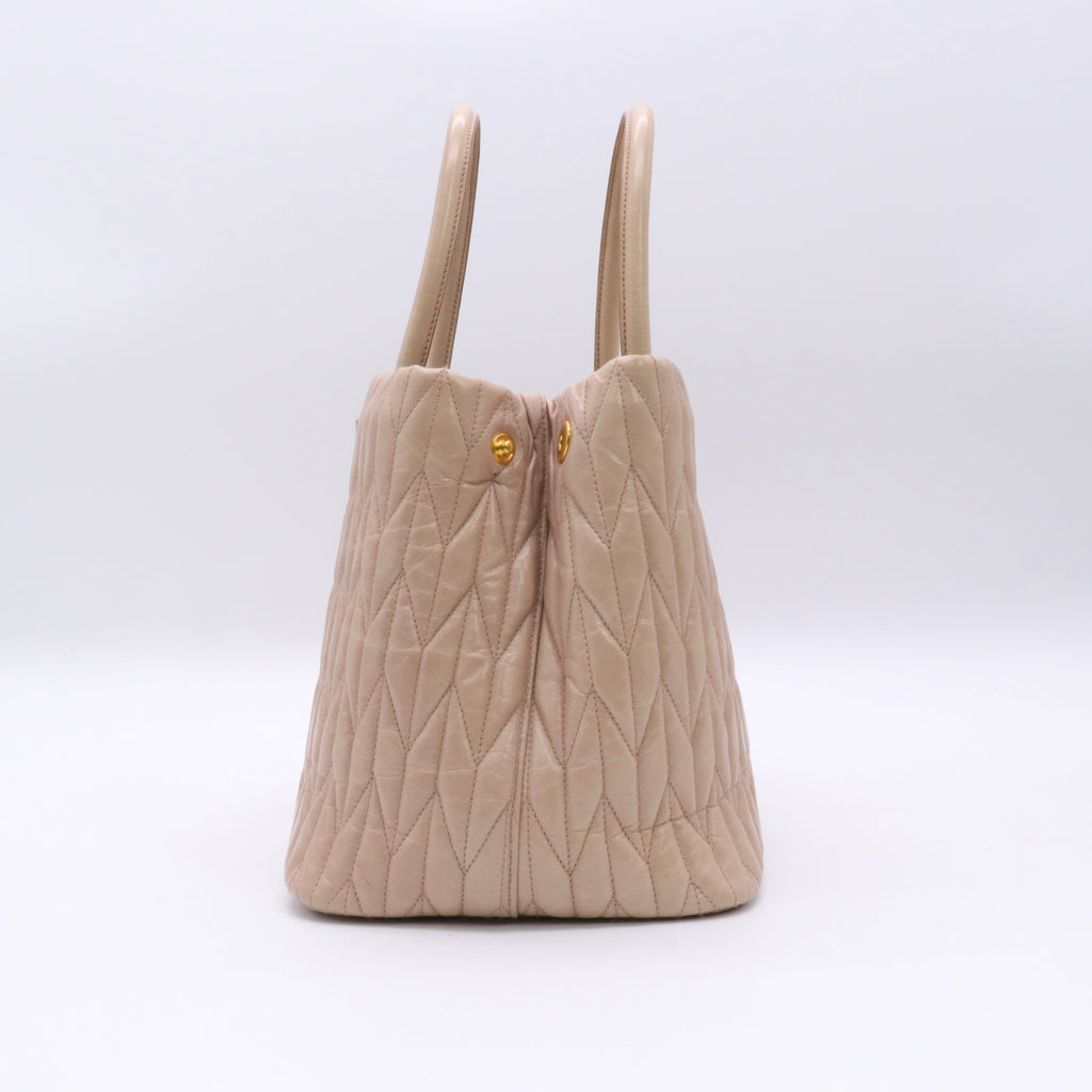 Miu Miu Ribbon Handbag Beige twins