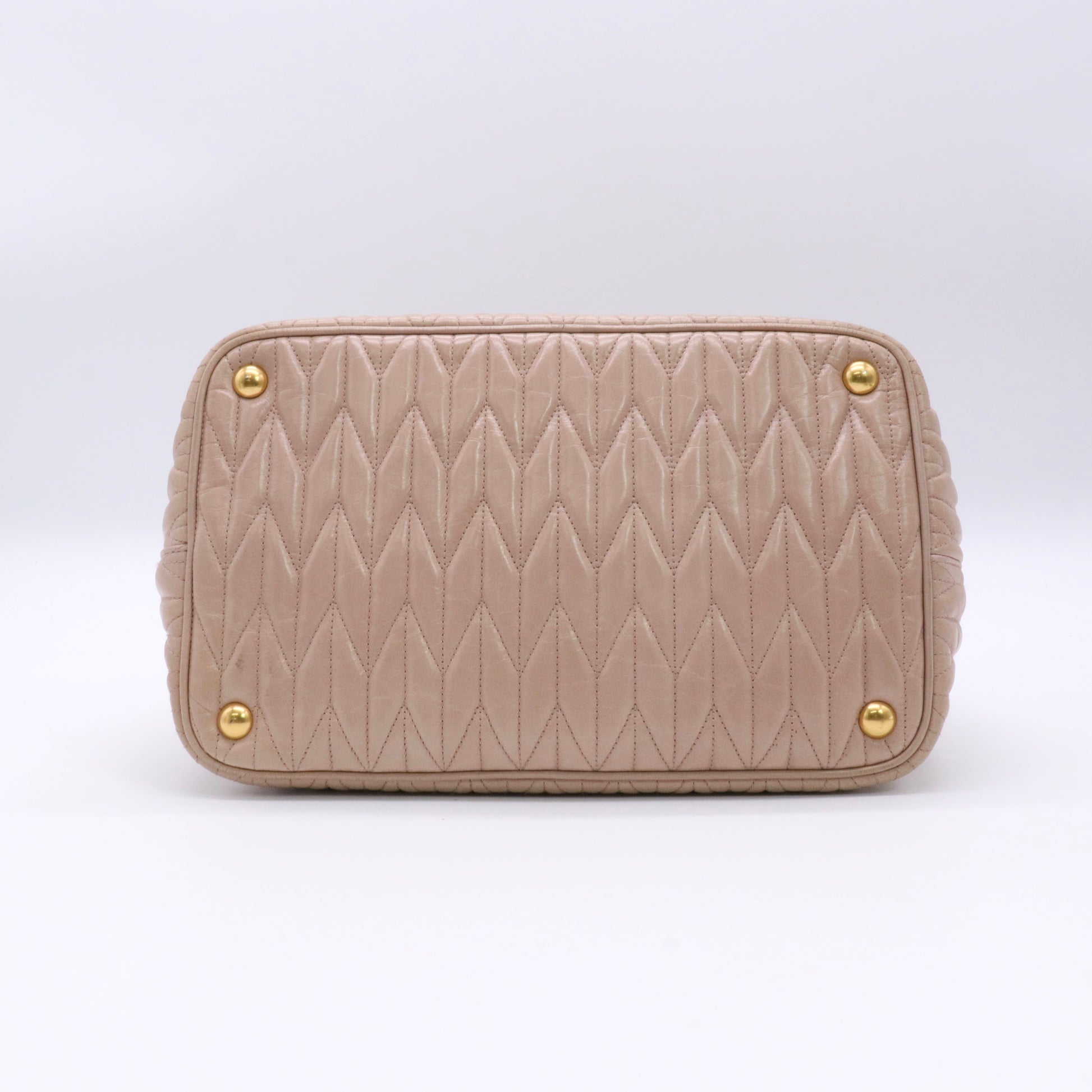 Miu Miu Ribbon Handbag Beige twins