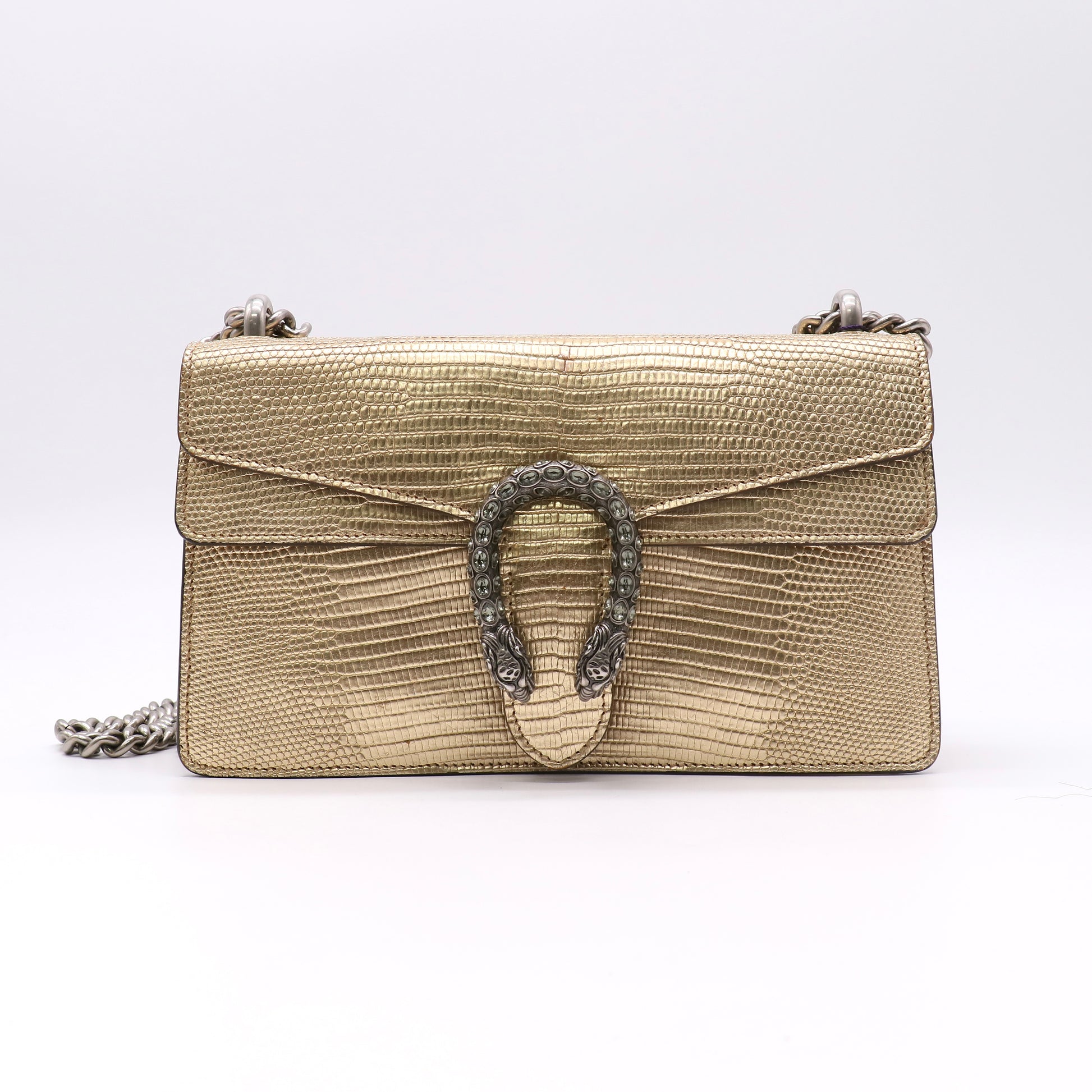 Gucci Gold Lizard Dionysus Small Shoulder Bag Twins LDJ5020