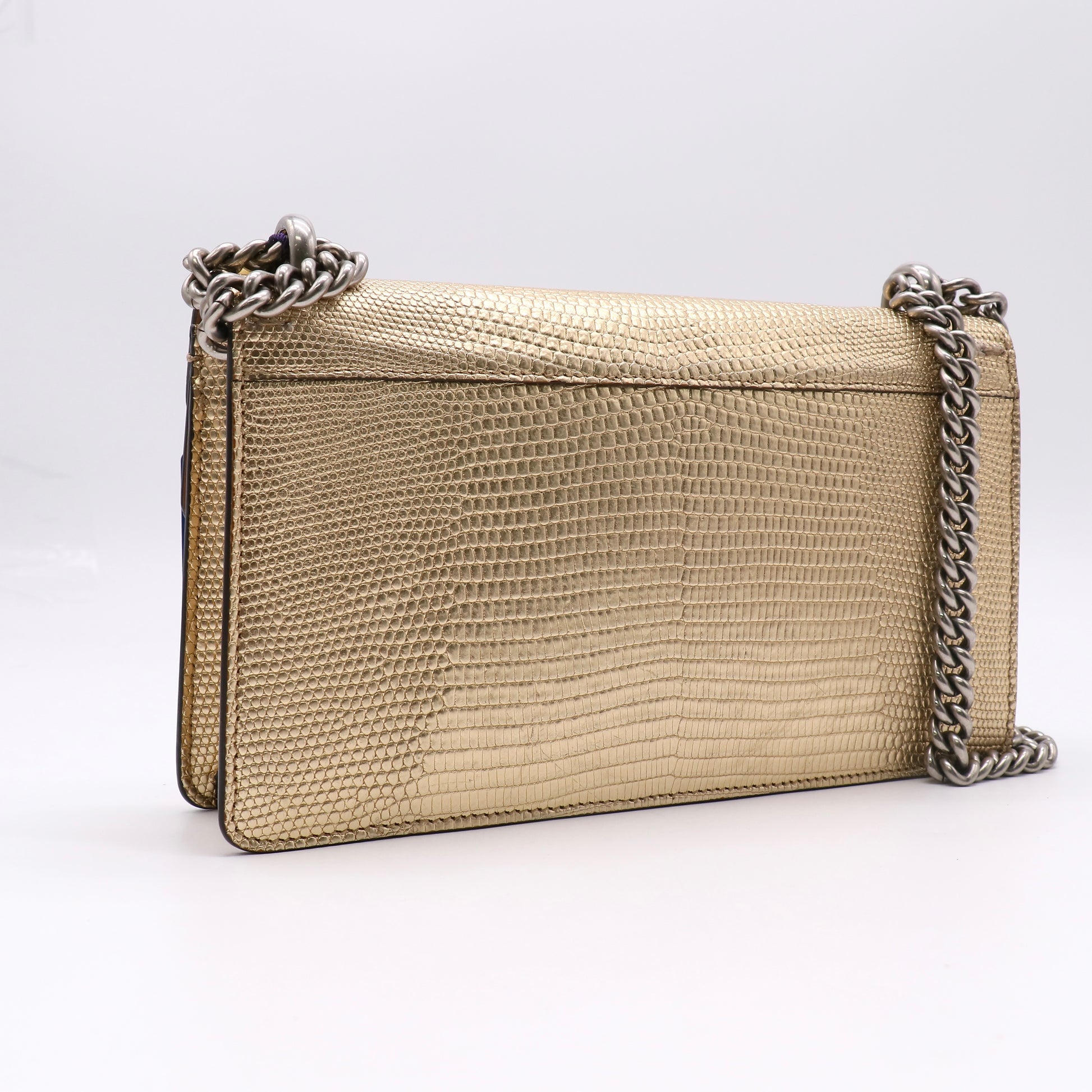 Gucci Gold Lizard Dionysus Small Shoulder Bag Twins LDJ5020