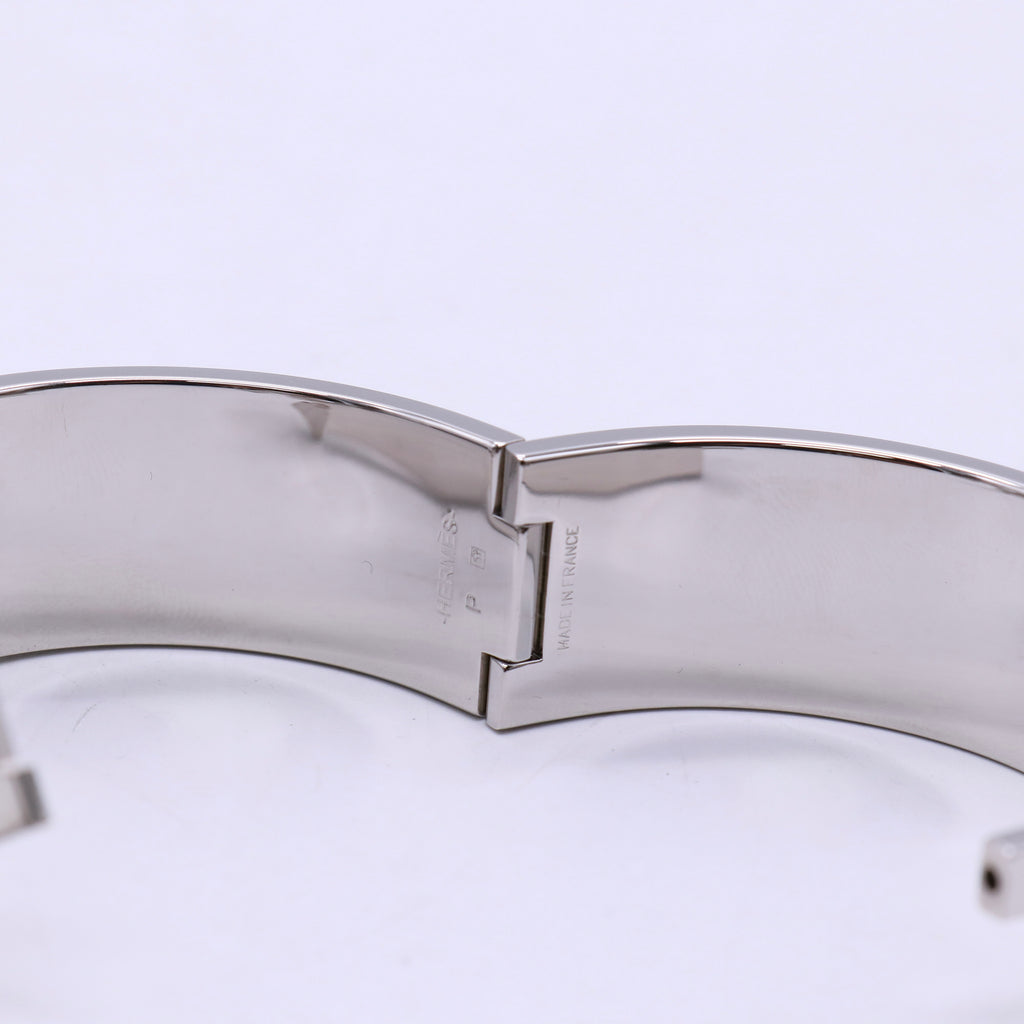Hermes Enamel Wide Clic Clac H Bracelet PM Black TWINS W20789
