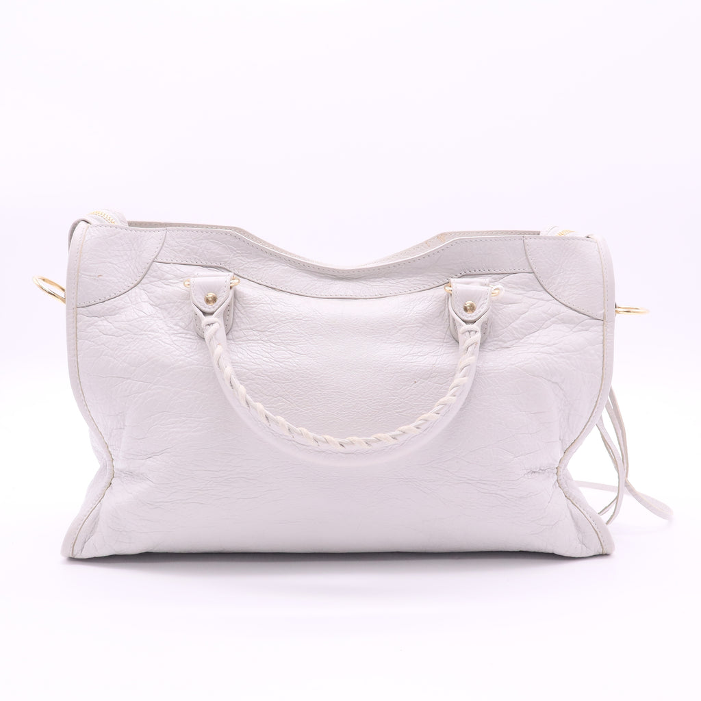 City Classic Metallic Edge Bag Leather Medium twins