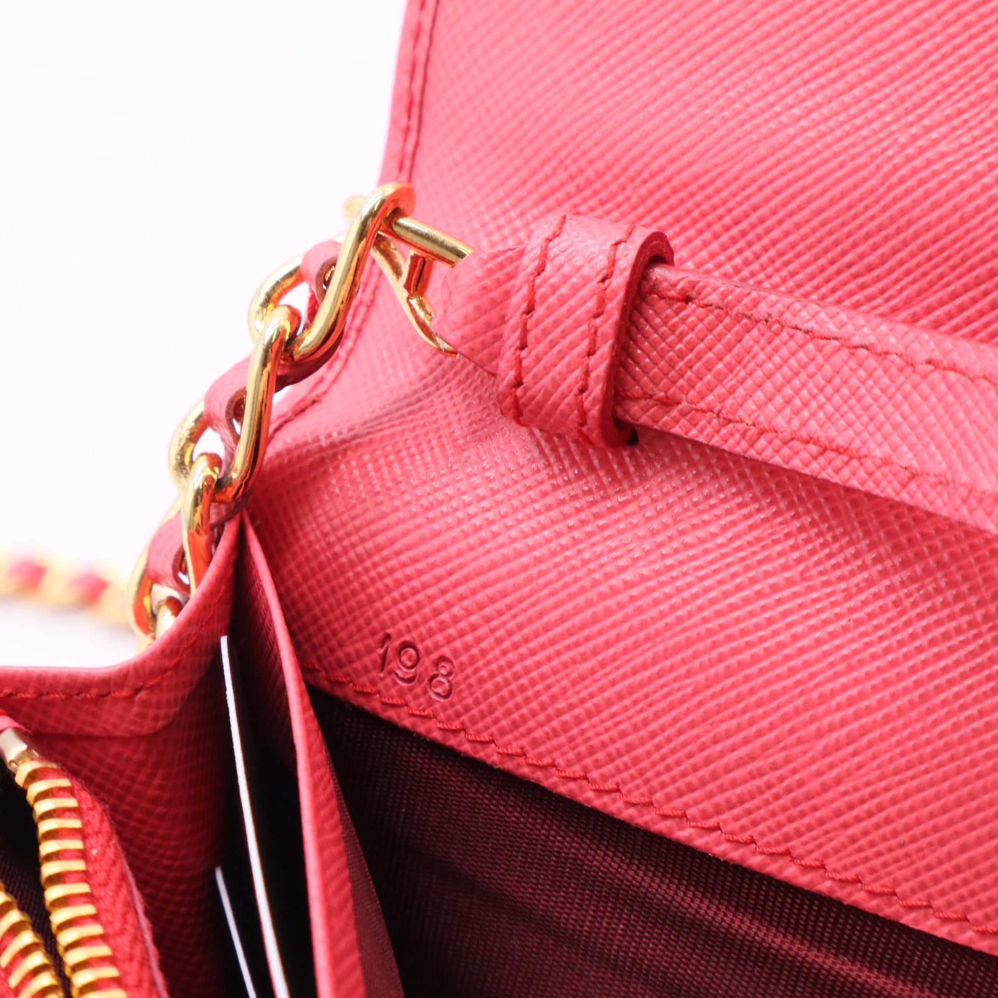 Saffiano Leather Clutch