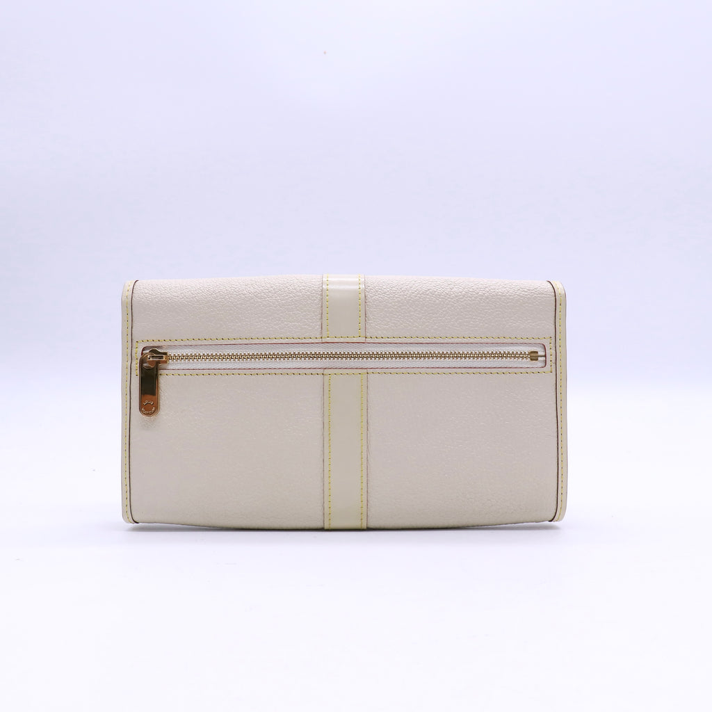 White Suhali Leather Le Favori Wallet twins W20892
