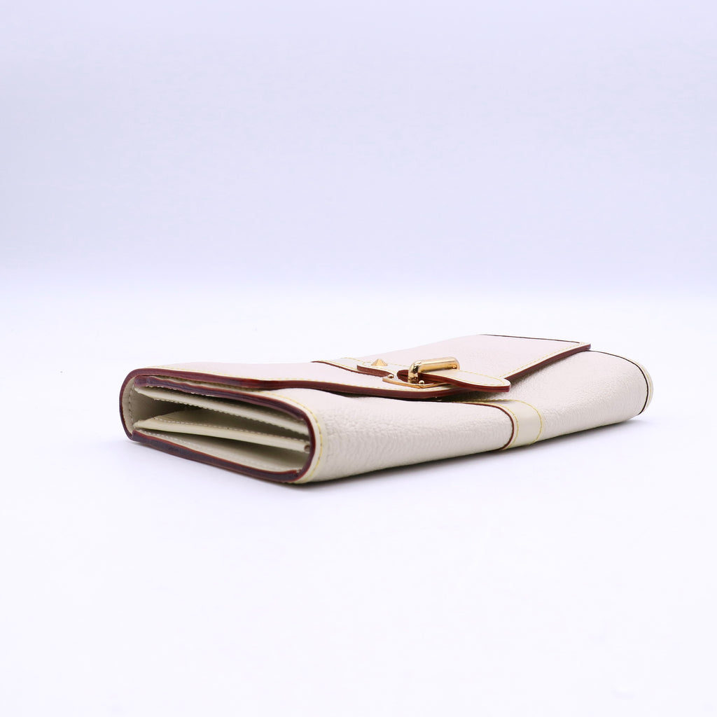 White Suhali Leather Le Favori Wallet twins W20892