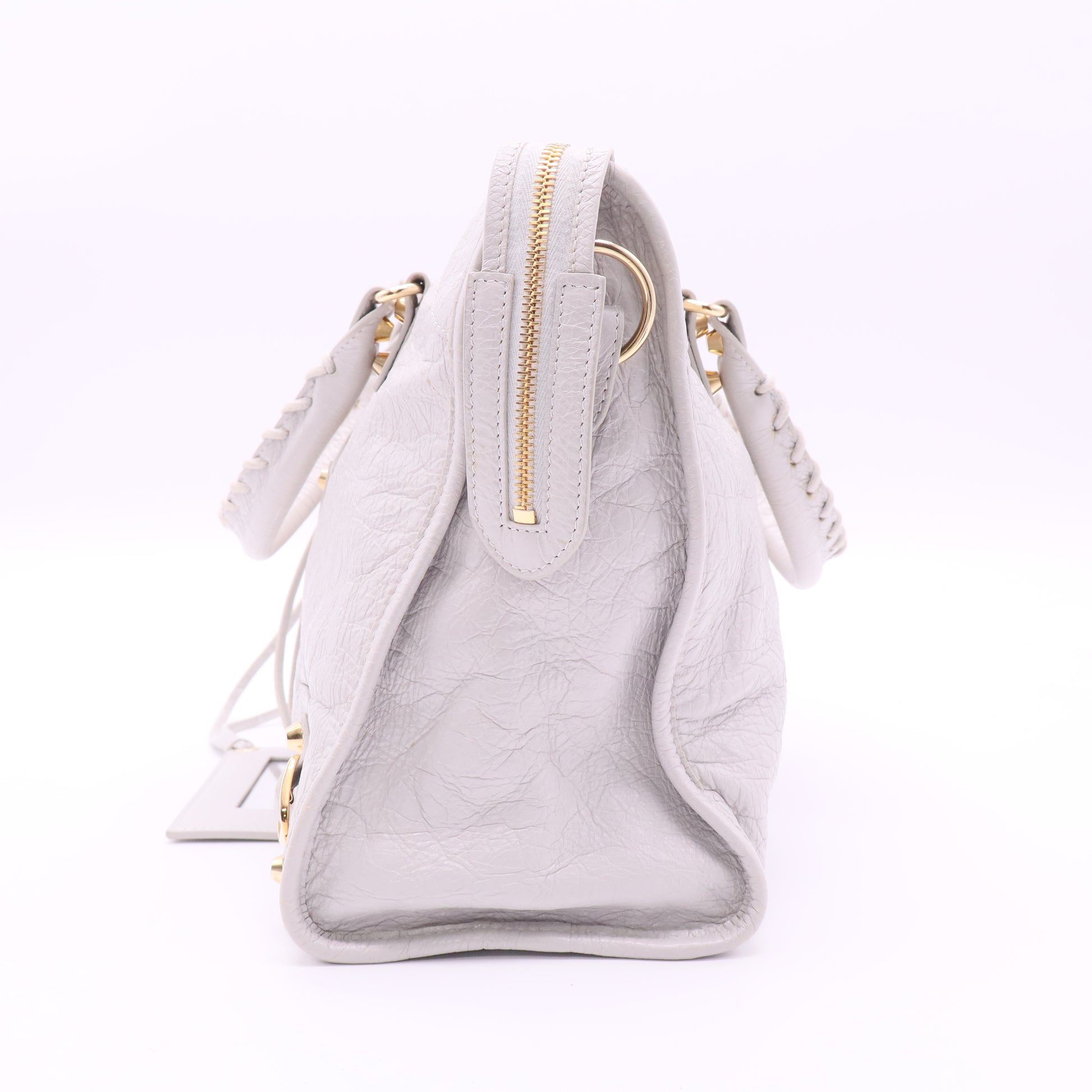 City Classic Metallic Edge Bag Leather Medium twins