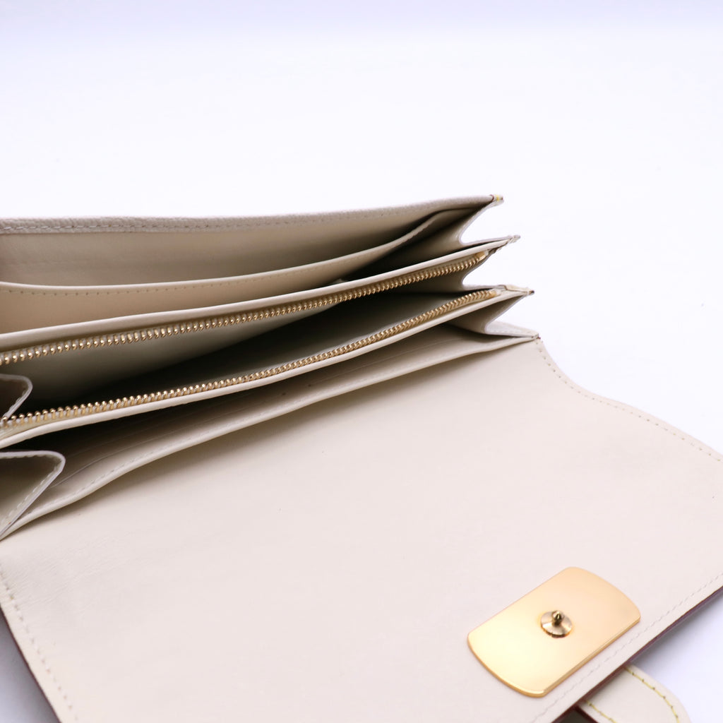 White Suhali Leather Le Favori Wallet twins W20892