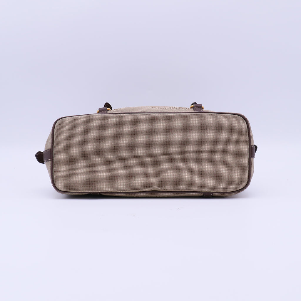 Prada Logo Jacquard Bauletto Bag Twins B22236
