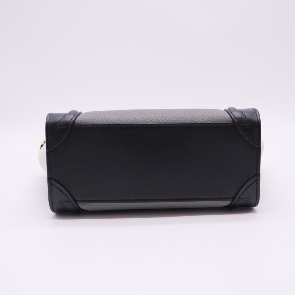 Baby Grained Calfskin Nano Tri-Color Luggage twins