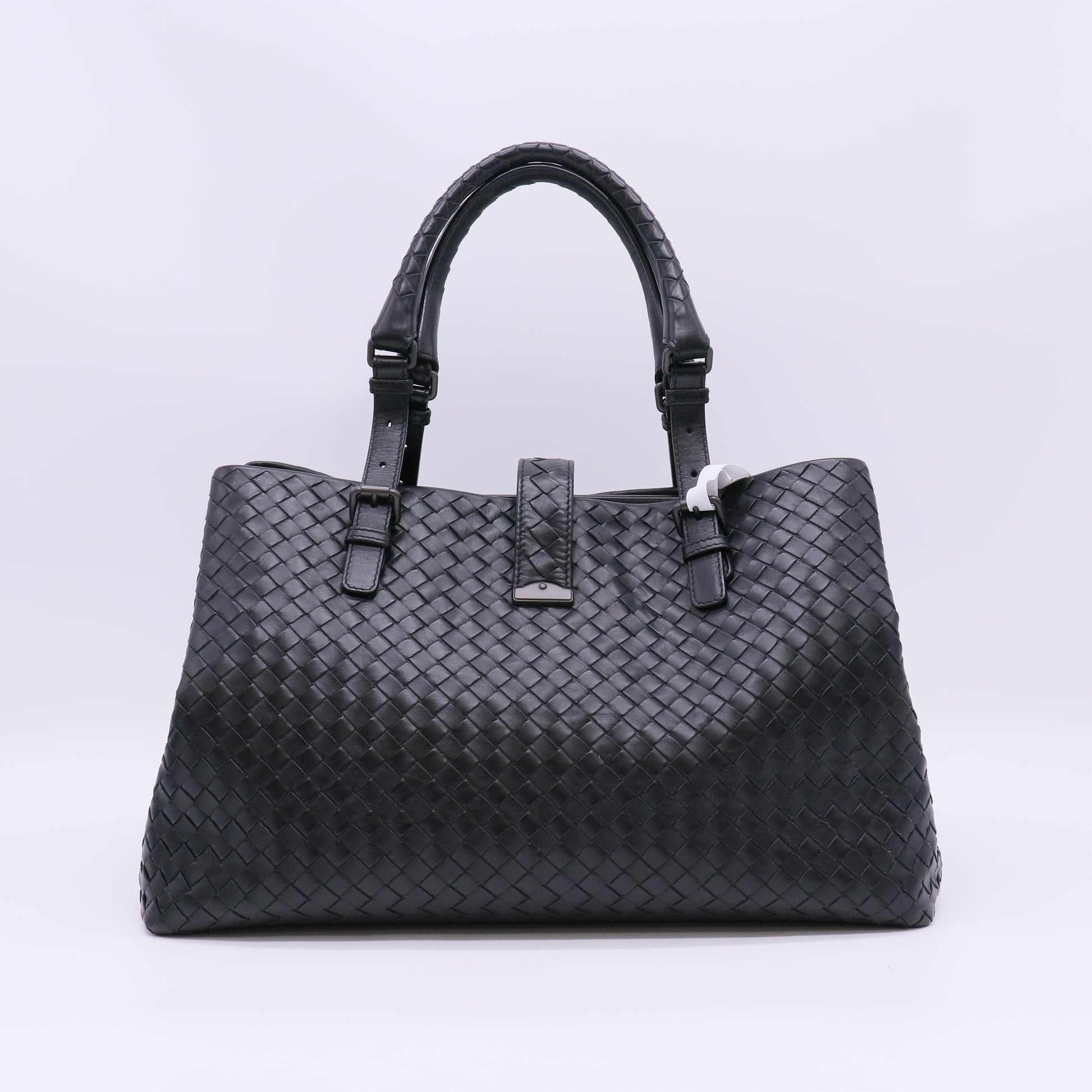 Bottega Veneta Roma Medium Intrecciato Leather Satchel Bag B24023