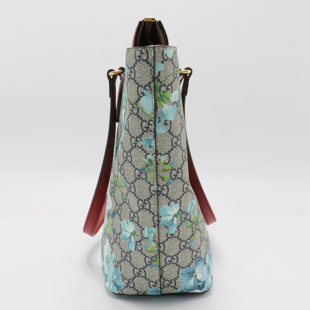 Linea A Zip Tote Blooms Print GG Coated Canvas Medium