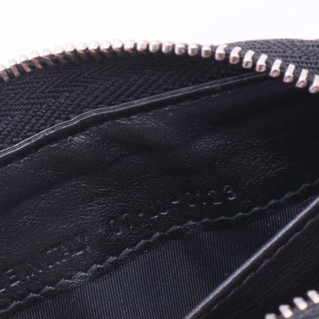 Cannage Pattern Patent Leather Wallet