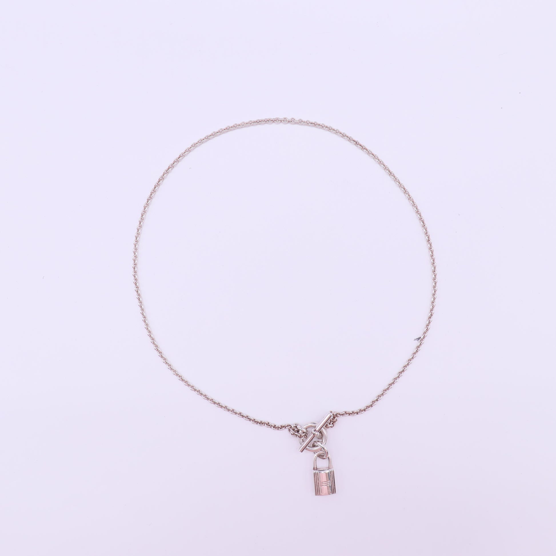 Sterling Silver Cadenas Kelly Lock Pendant Necklace W21849