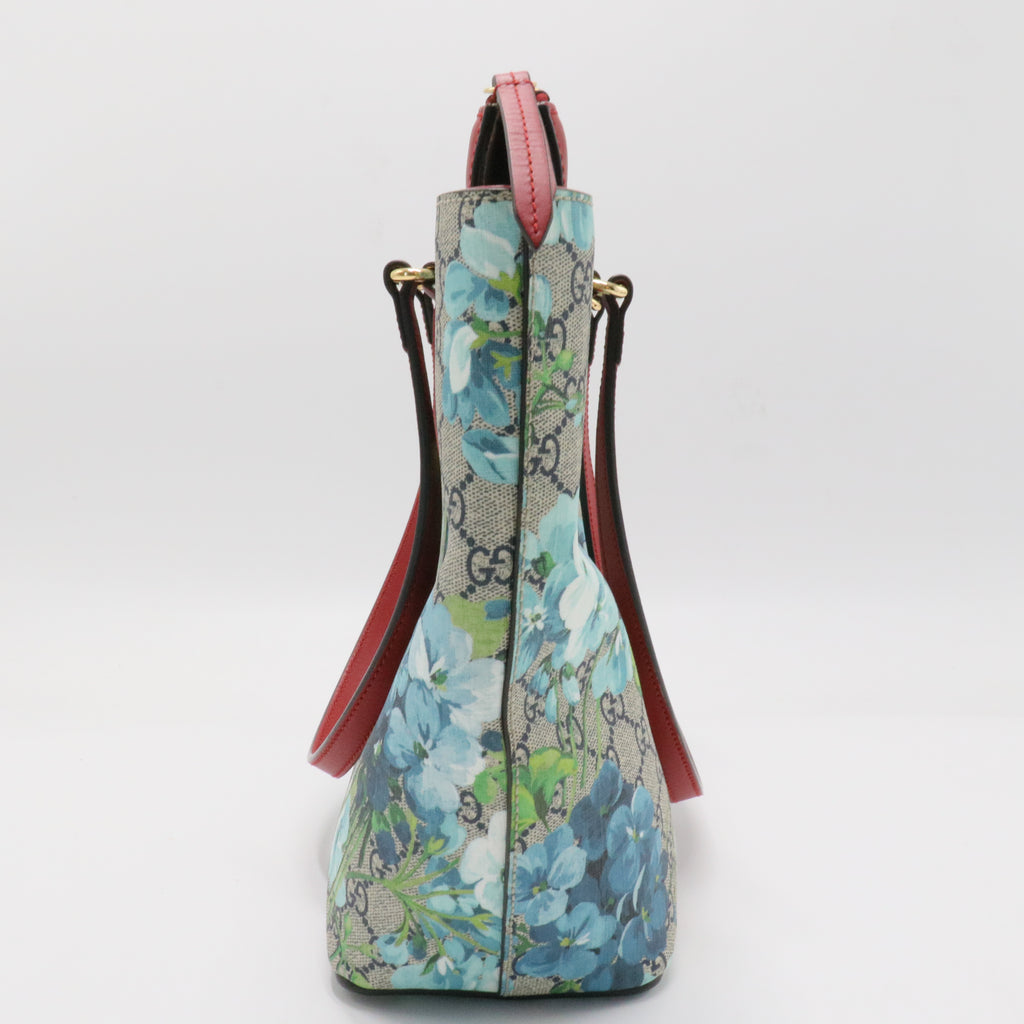 Linea A Zip Tote Blooms Print GG Coated Canvas Medium