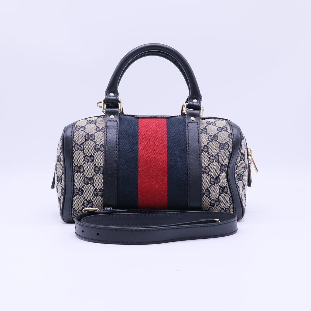 Vintage Web Boston Bag GG Canvas Small B20834