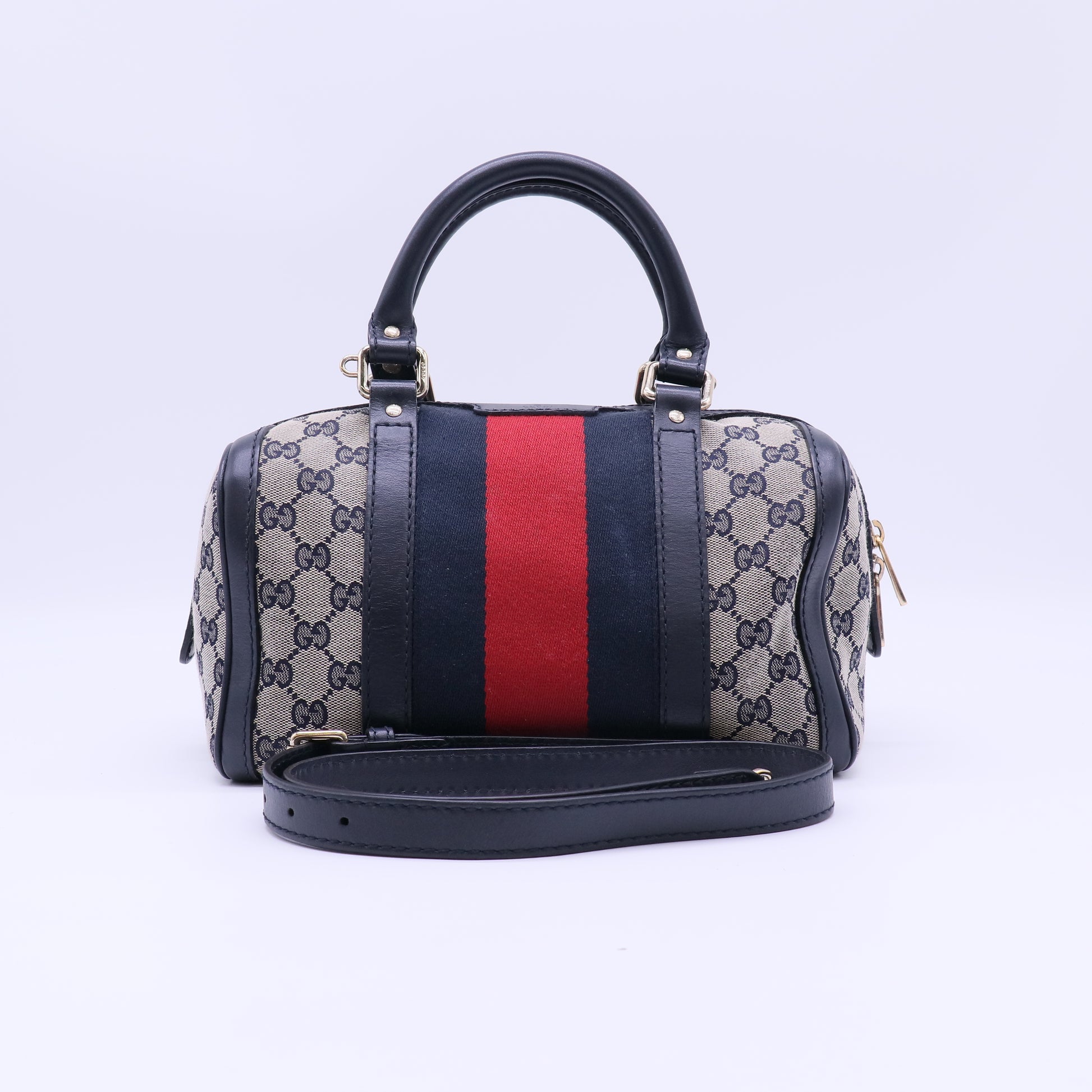 Vintage Web Boston Bag GG Canvas Small B20834