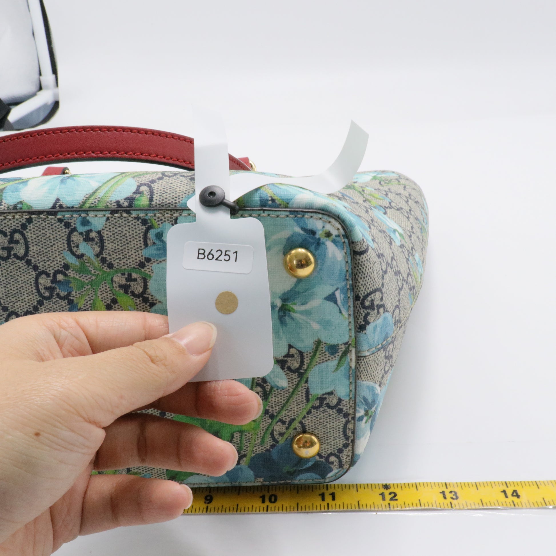 Linea A Zip Tote Blooms Print GG Coated Canvas Medium