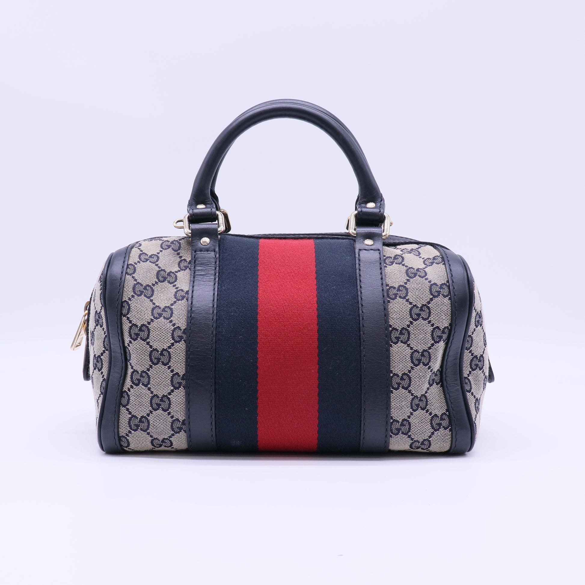 Vintage Web Boston Bag GG Canvas Small B20834